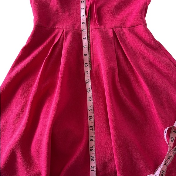 Lulu's Womens Dress Strappy Fit and Flare Mini Skater Hot Pink Size Medium - Picture 11 of 11